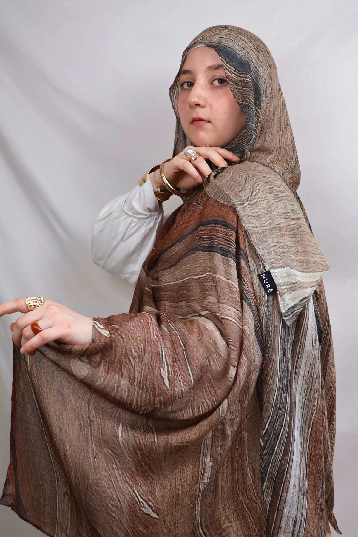 Cinnamon Swirl | brown autumn hijab