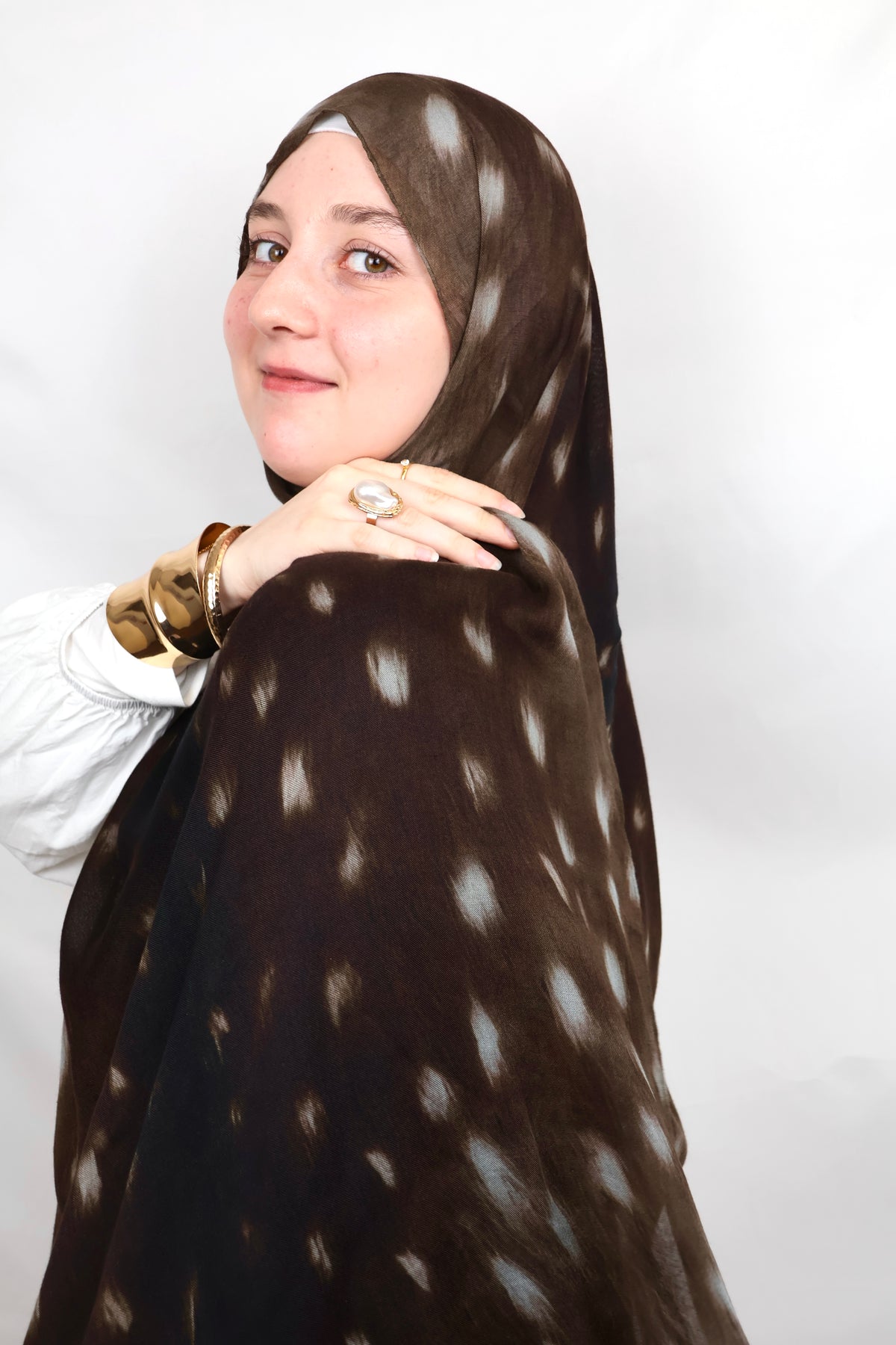Deer Espresso | deer autumn print hijab