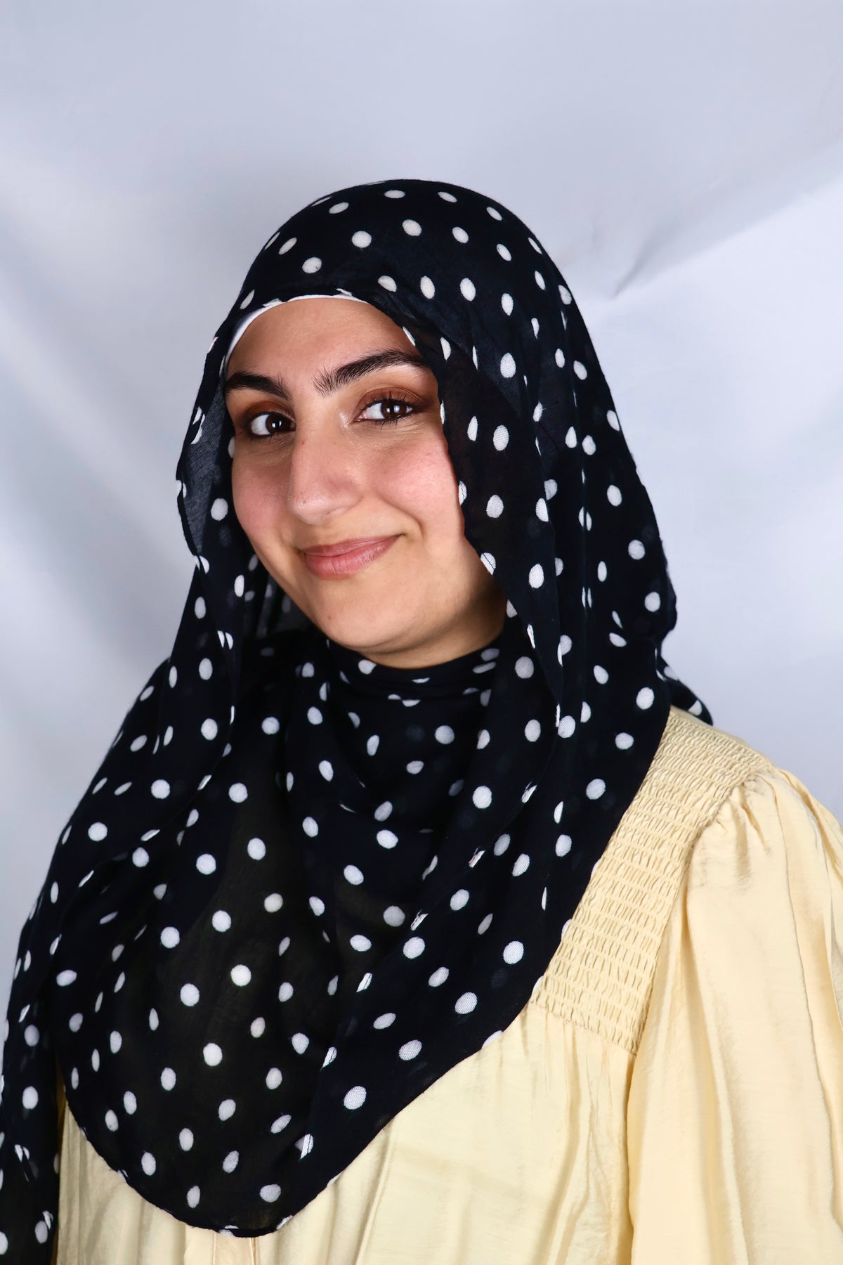 Dots Noir | black polka dot print hijab