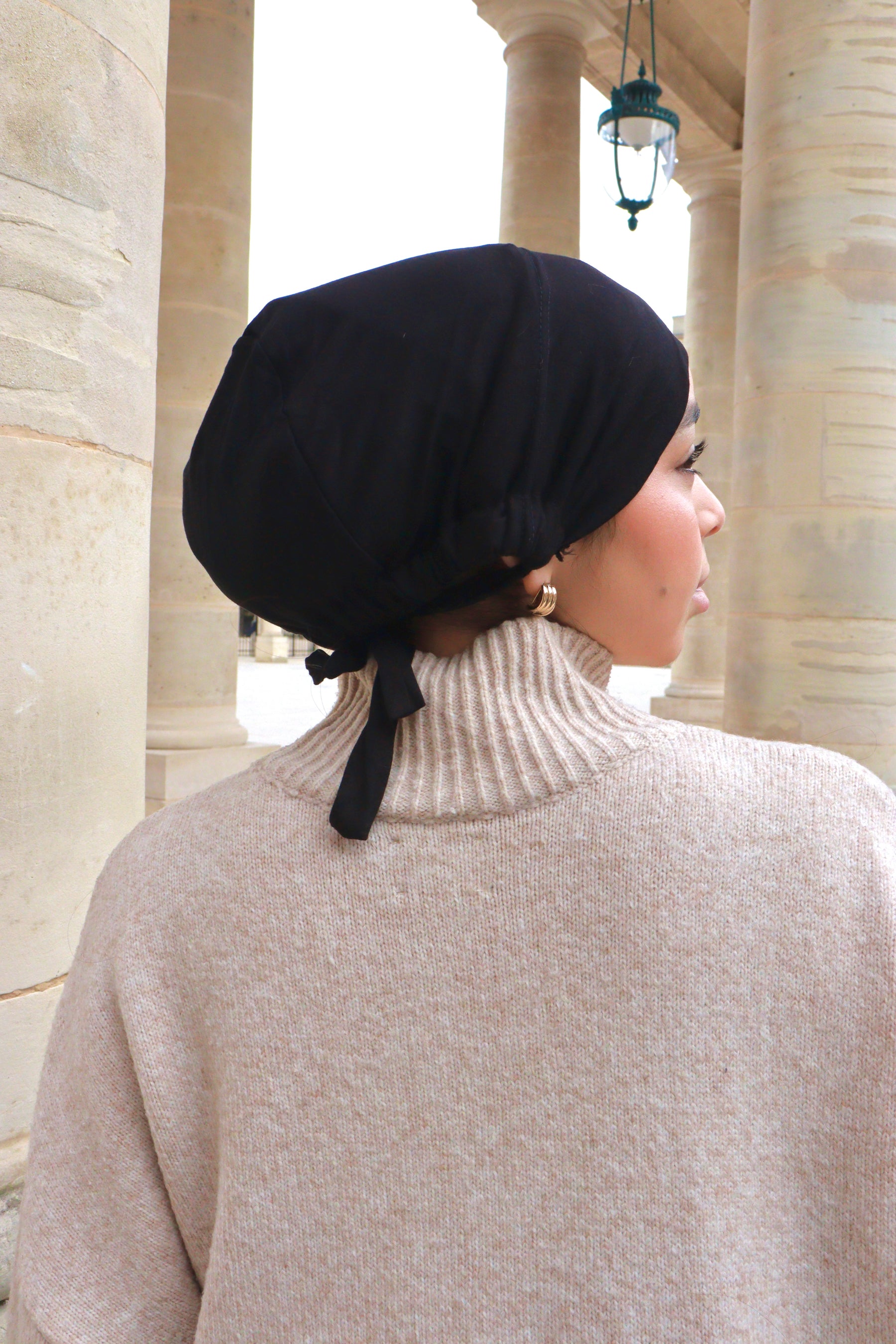 Satin-Lined Undercap – Black