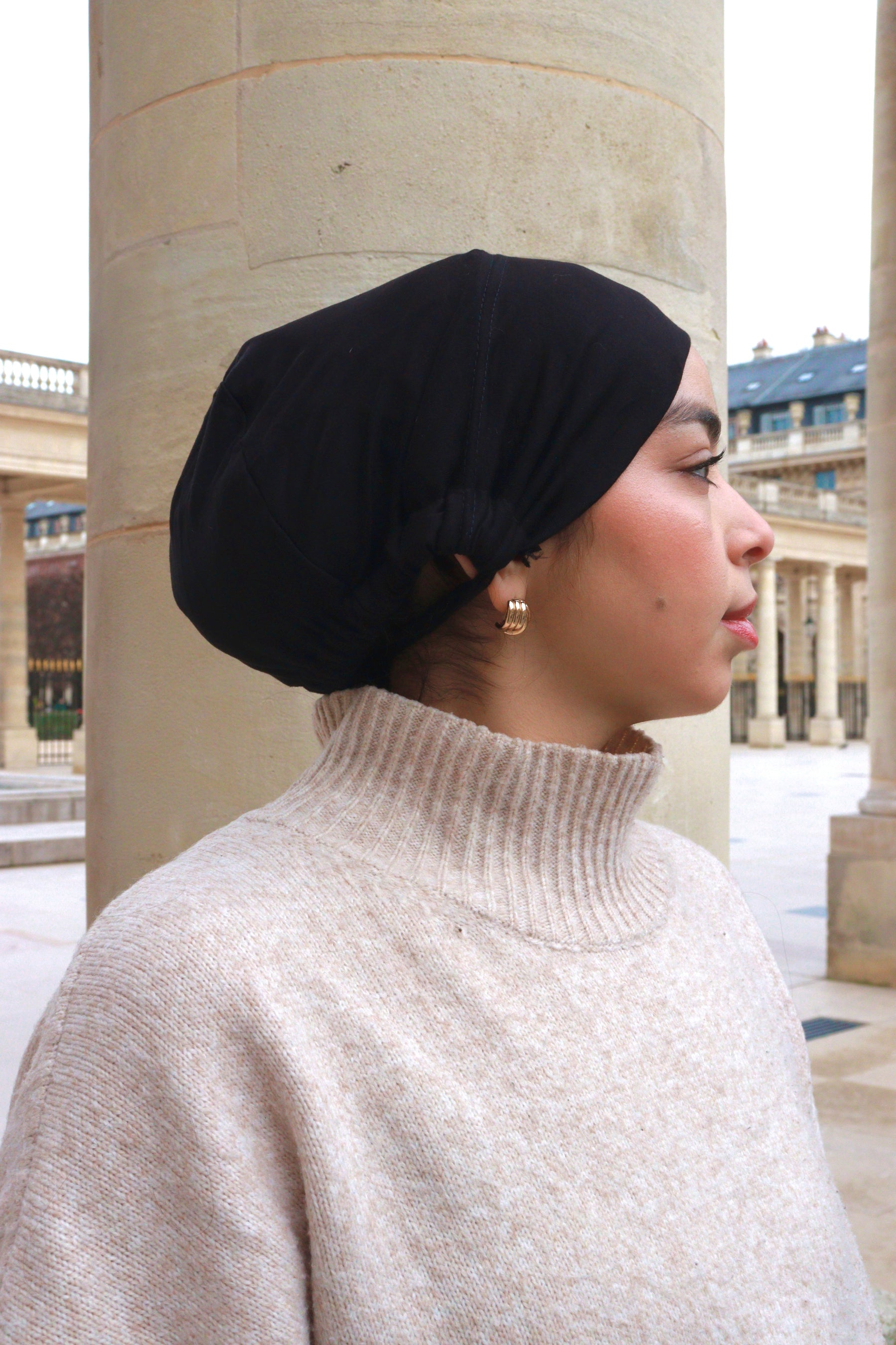 Satin-Lined Undercap – Black