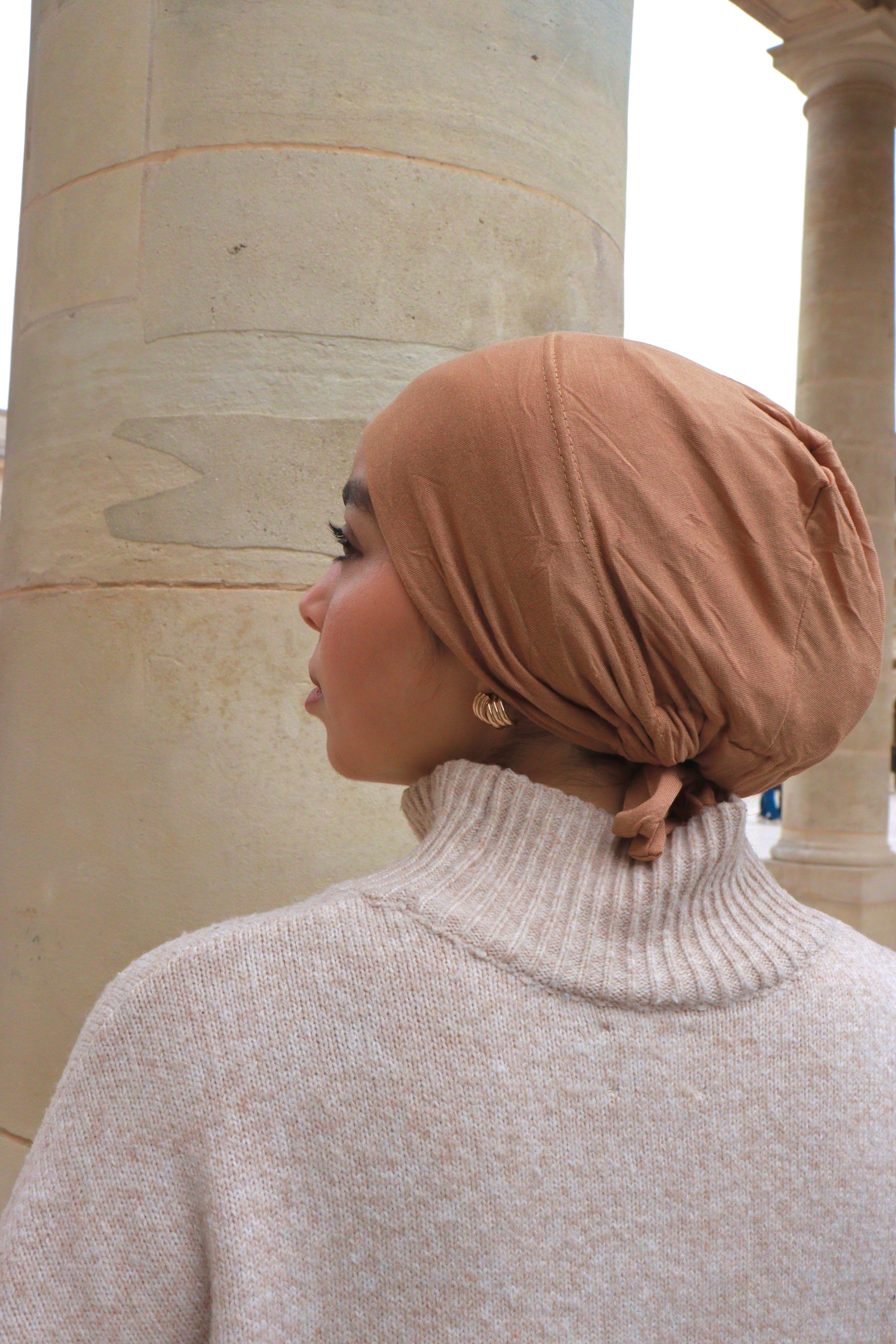 Satin-Lined Undercap – Beige