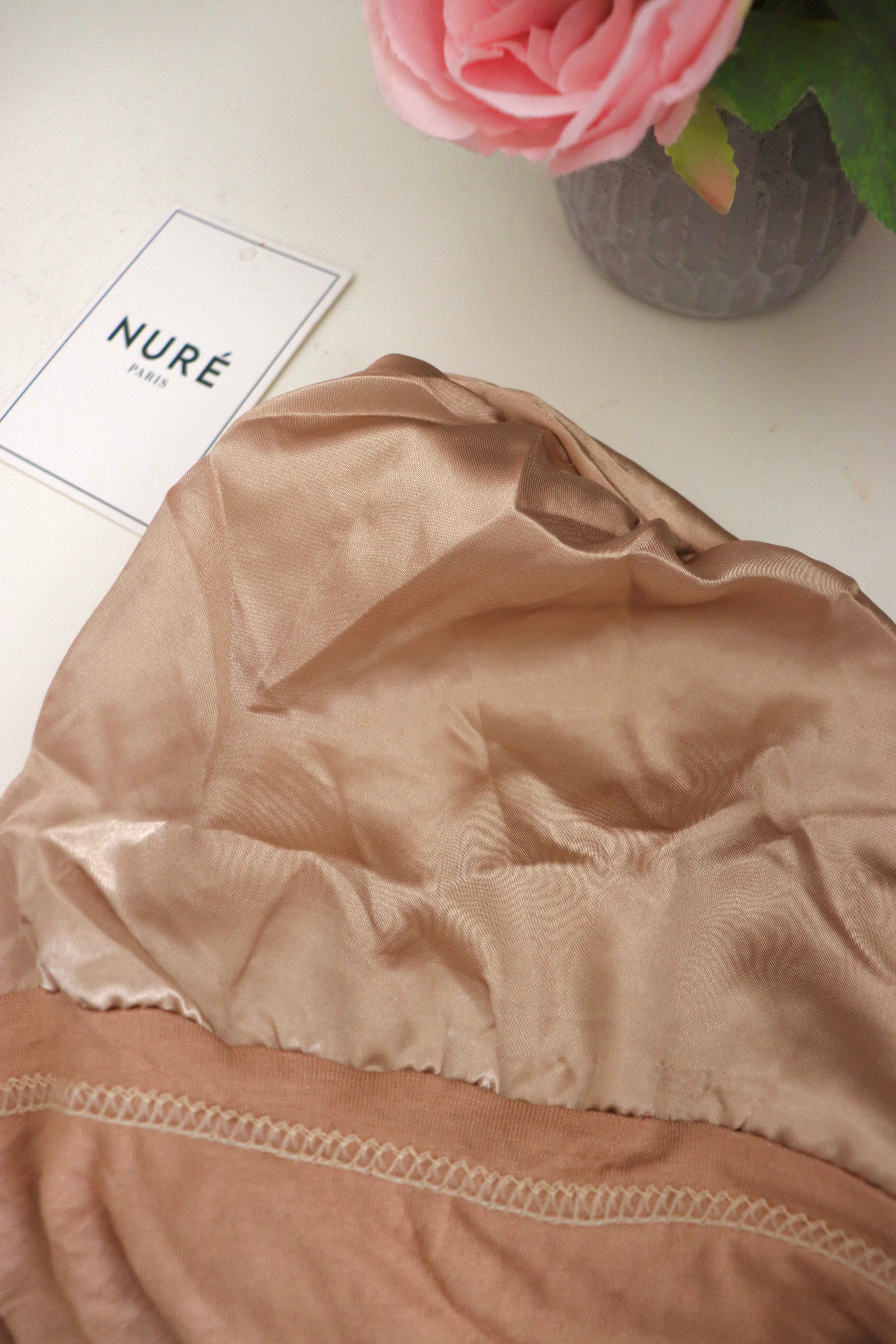 Satin-Lined Undercap – Beige